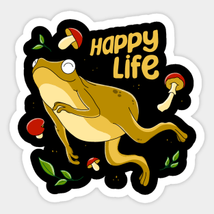 Frog Happy Life Sticker